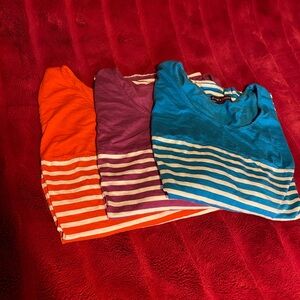 Jessica London Striped Tee Trio